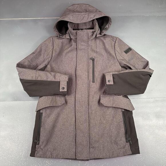 Tumi Other - Tumi Jacket Mens Medium Gray Black Tech Fleece Long Parka Hooded Gorpcore